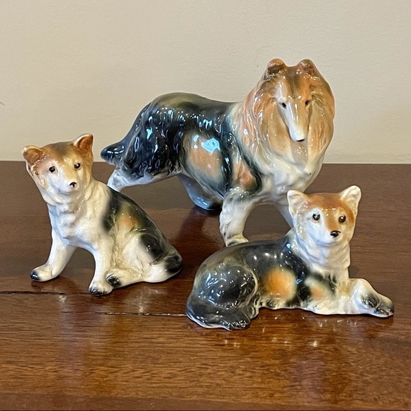 Shafford Collie Dog Family - Set of 3 Figurines - Picture 11 of 11
